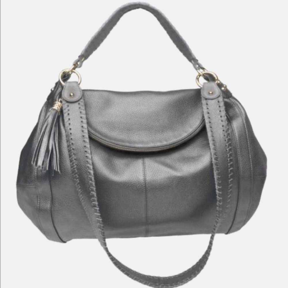 Genuine Leather Onna Ehrlich Gray Rachel Purse